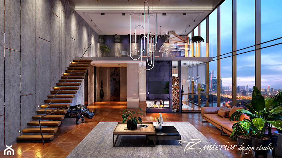 Beautiful loft designed by #TZ_interior - Salon - zdjęcie od tz_interior