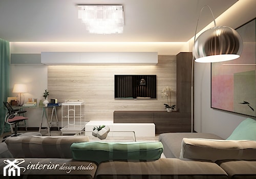 Your home’s design is a creative expression of who you are. - Średni szary salon - zdjęcie od tz_interior