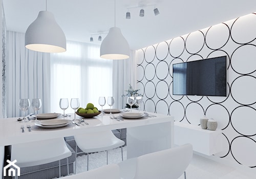 Magnificence White Kitchen Ideas - Jadalnia - zdjęcie od tz_interior