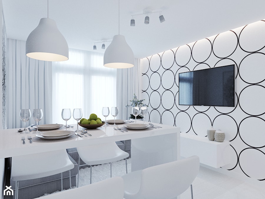 Magnificence White Kitchen Ideas - Jadalnia - zdjęcie od tz_interior