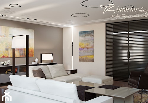 Take a look inside a gorgeous home for some serious design inspiration. - Średni beżowy biały salon - zdjęcie od tz_interior