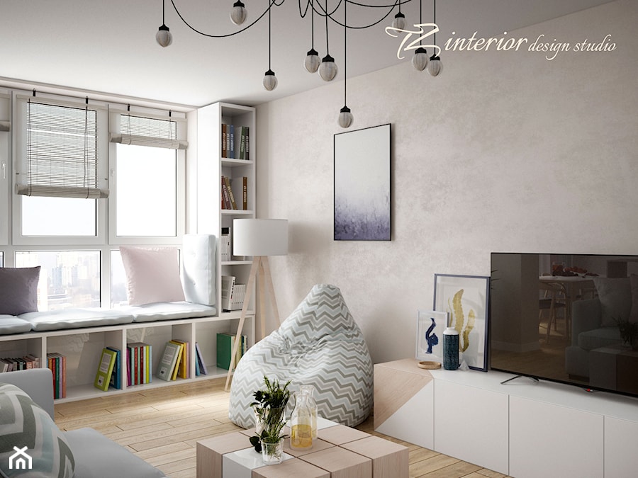 Scandinavian design is all about being calm, simple, pure and yet being fully fu - Salon - zdjęcie od tz_interior