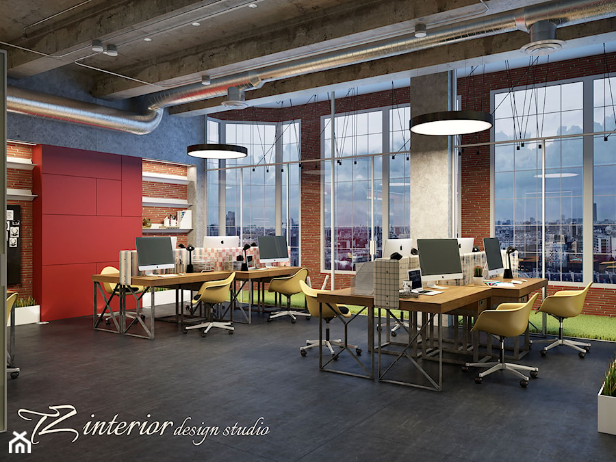 Design concept of the interior office for IT company - Wnętrza publiczne - zdjęcie od tz_interior