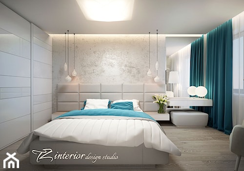 Your home’s design is a creative expression of who you are. - Średnia szara sypialnia - zdjęcie od tz_interior