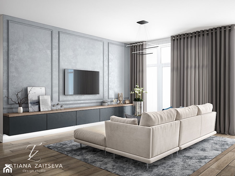 Start to a beautiful new home from #TZ_interior - Średni szary salon - zdjęcie od tz_interior
