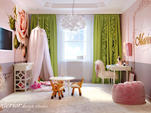 Pretty pink little girls' room. 