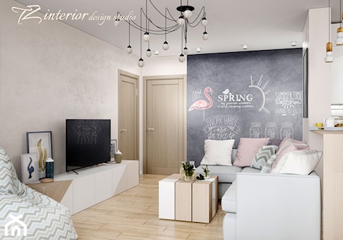 Scandinavian design is all about being calm, simple, pure and yet being fully fu - Mały szary salon - zdjęcie od tz_interior