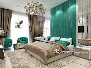 A fun and trendy bedroom designed for a fun and trendy - Duża biała sypialnia - zdjęcie od tz_interior