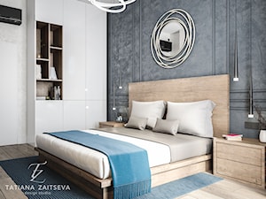 Start to a beautiful new home from #TZ_interior - Mała czarna szara sypialnia - zdjęcie od tz_interior