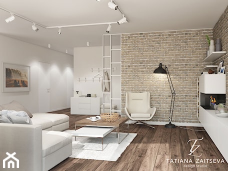 Aranżacje wnętrz - Salon: Interior visualization - Średni szary salon - tz_interior. Przeglądaj, dodawaj i zapisuj najlepsze zdjęcia, pomysły i inspiracje designerskie. W bazie mamy już prawie milion fotografii!