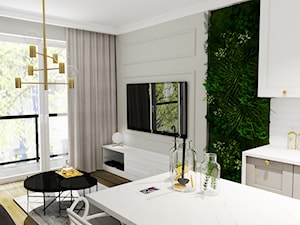 Salon z zieloną ścianą - zdjęcie od ARTE.NIEMCZEWSKA