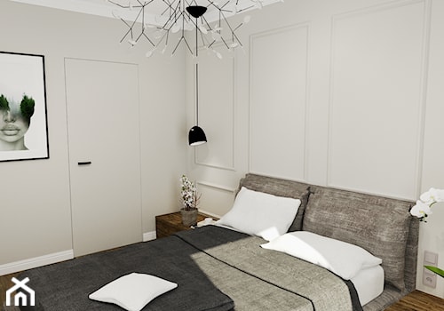 mieszkanie Warszawa - Średnia szara sypialnia, styl glamour - zdjęcie od ARTE.NIEMCZEWSKA