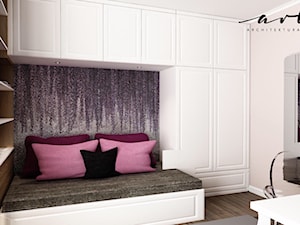 mieszkanie Przemyśl - Mały beżowy biały szary pokój dziecka dla nastolatka dla dziewczynki - zdjęcie od ARTE.NIEMCZEWSKA