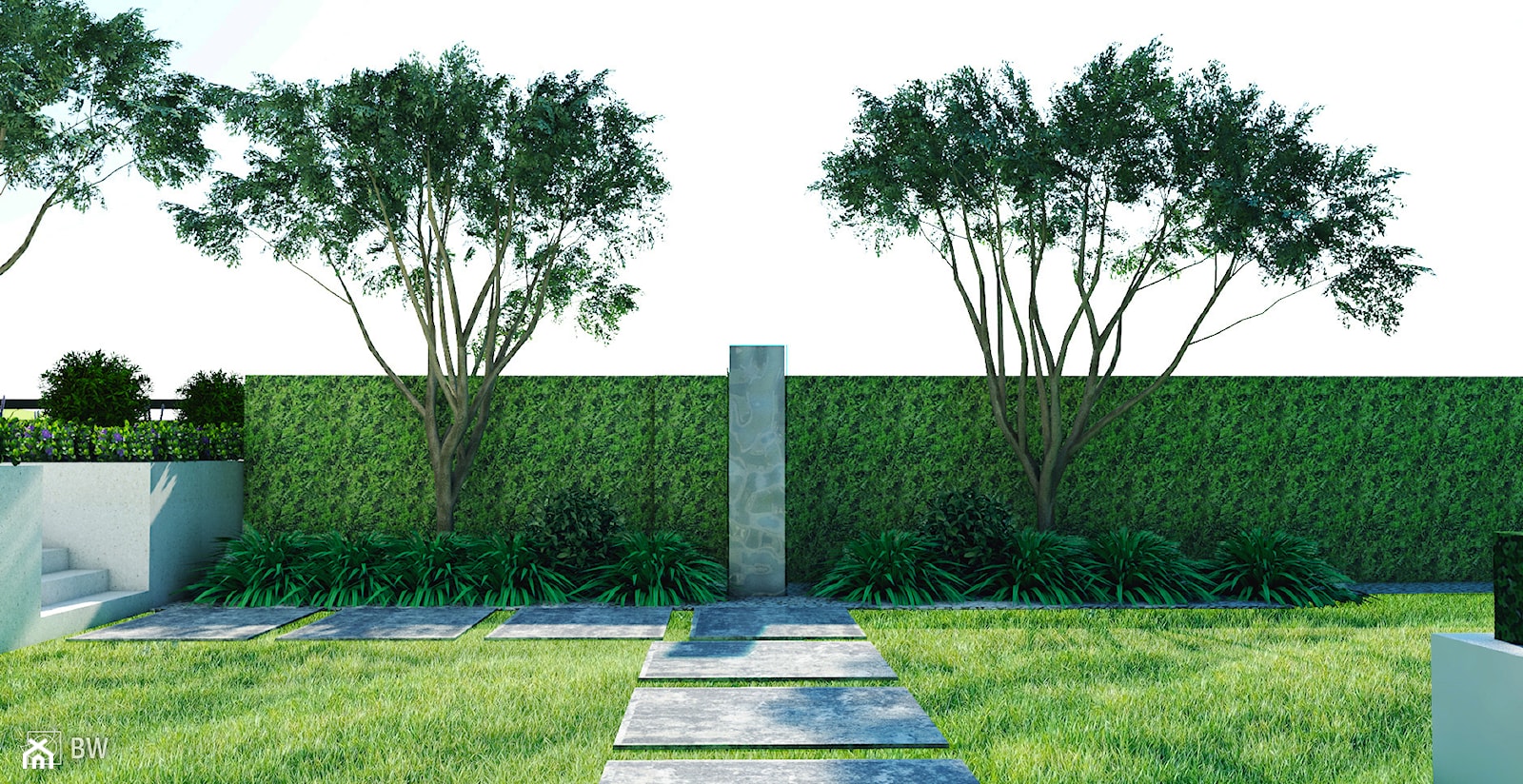 Ogród na dwóch poziomach - Ogród, styl minimalistyczny - zdjęcie od ogrody - Homebook