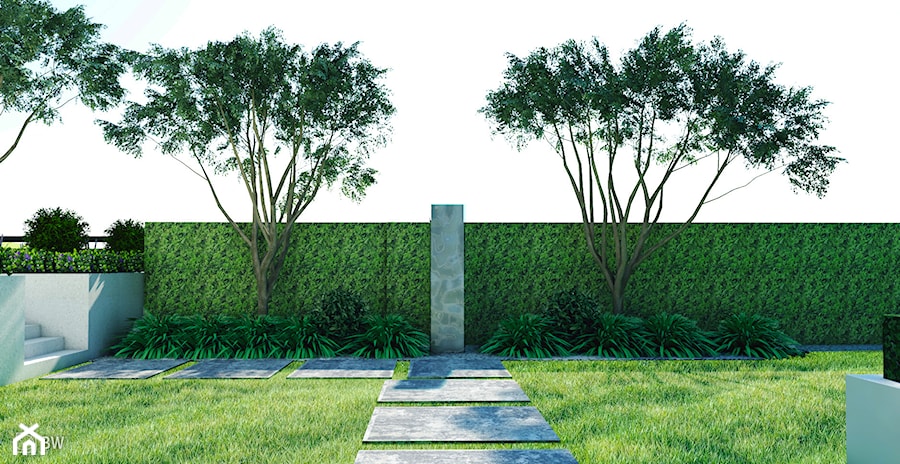 Ogród na dwóch poziomach - Ogród, styl minimalistyczny - zdjęcie od ogrody