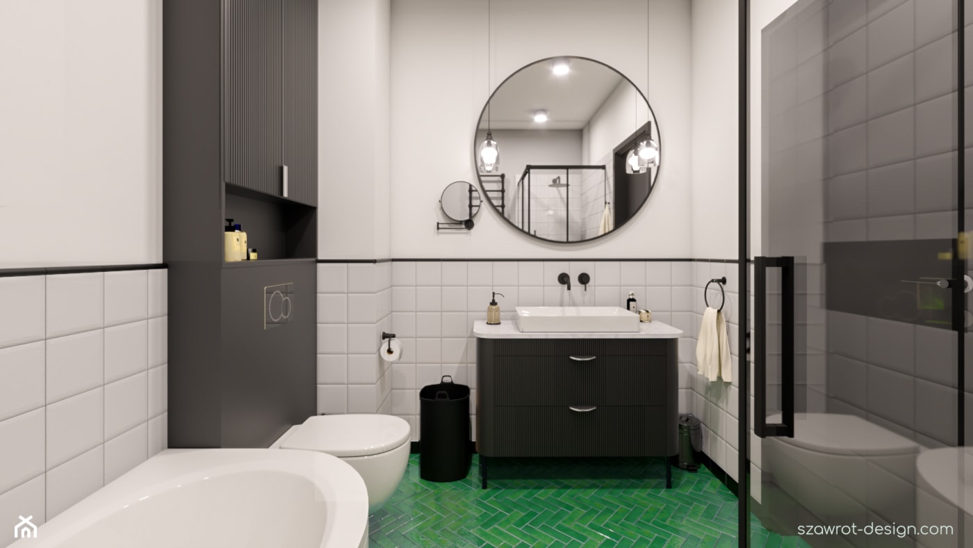 Łazienka z prysznicem i wanną - zdjęcie od Szawrot Design - Homebook