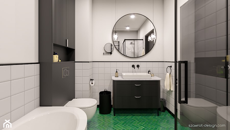 Łazienka z prysznicem i wanną - zdjęcie od Szawrot Design
