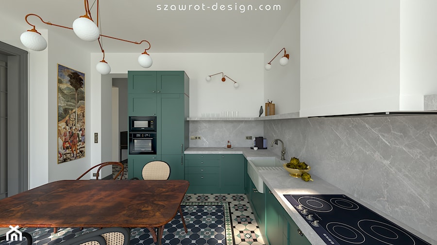 Apartament w kamienicy - Kuchnia, styl nowoczesny - zdjęcie od Szawrot Design