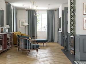 Szwajcarska kamienica 1926 - Salon, styl tradycyjny - zdjęcie od Szawrot Design