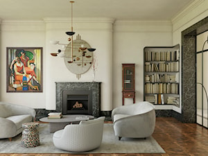 Villa Art Deco - Salon, styl nowoczesny - zdjęcie od Szawrot Design