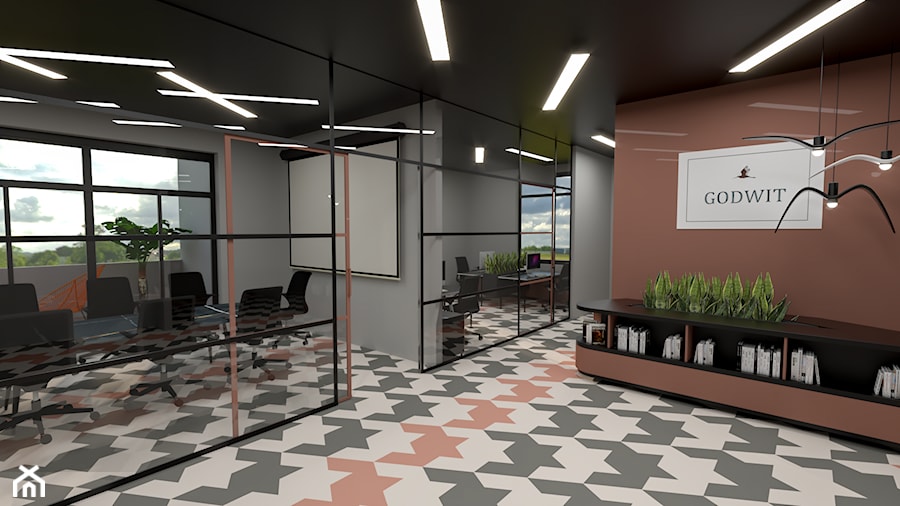 Małe biuro - Biuro, styl industrialny - zdjęcie od Szawrot Design