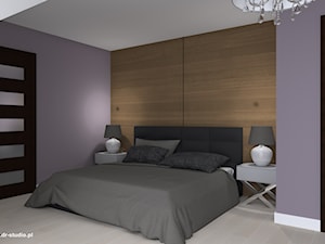 sypialnia fioletowa - zdjęcie od DR-STUDIO
