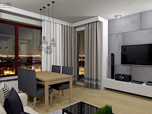 mieszkanie nowoczesne 70m2 - Jadalnia, styl nowoczesny - zdjęcie od DR-STUDIO