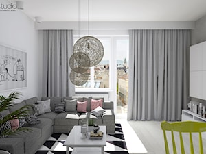 mieszkanie w stylu skandynawskim 70m2 - Salon, styl skandynawski - zdjęcie od DR-STUDIO