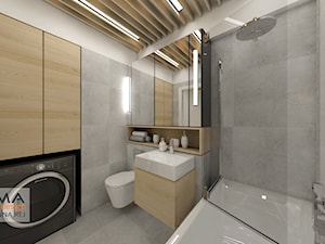 3 pokojowe 57,38 m2 - Łazienka, styl skandynawski - zdjęcie od Gama Design