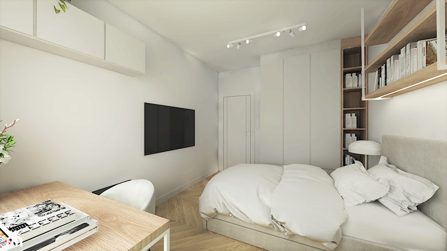 Projekt apartament Port Praski - Biuro, styl skandynawski - zdjęcie od Gama Design