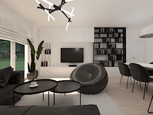 Apartament w dwóch kolorach - Salon, styl nowoczesny - zdjęcie od Gama Design