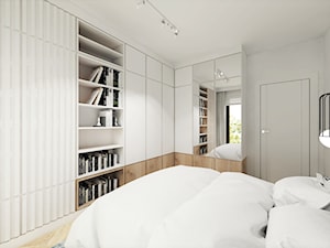 Projekt apartament Port Praski - Sypialnia, styl skandynawski - zdjęcie od Gama Design
