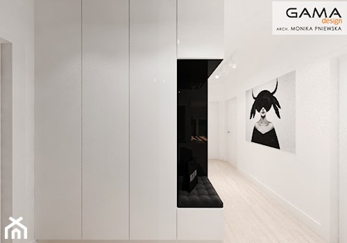 Lubimy takie projekty - Duży biały hol / przedpokój, styl nowoczesny - zdjęcie od Gama Design