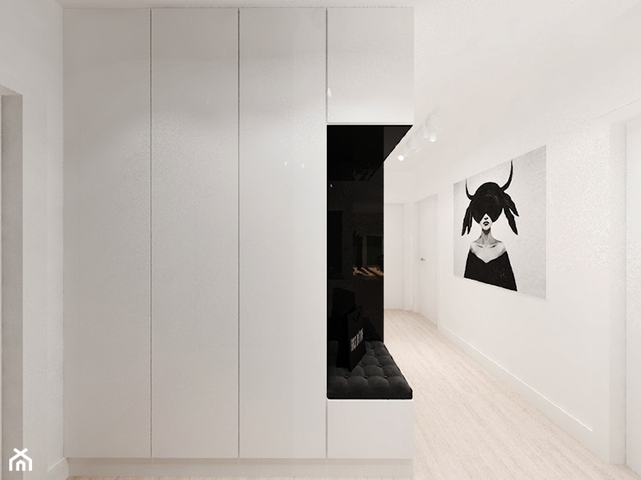 Apartament w dwóch kolorach - Hol / przedpokój, styl minimalistyczny - zdjęcie od Gama Design