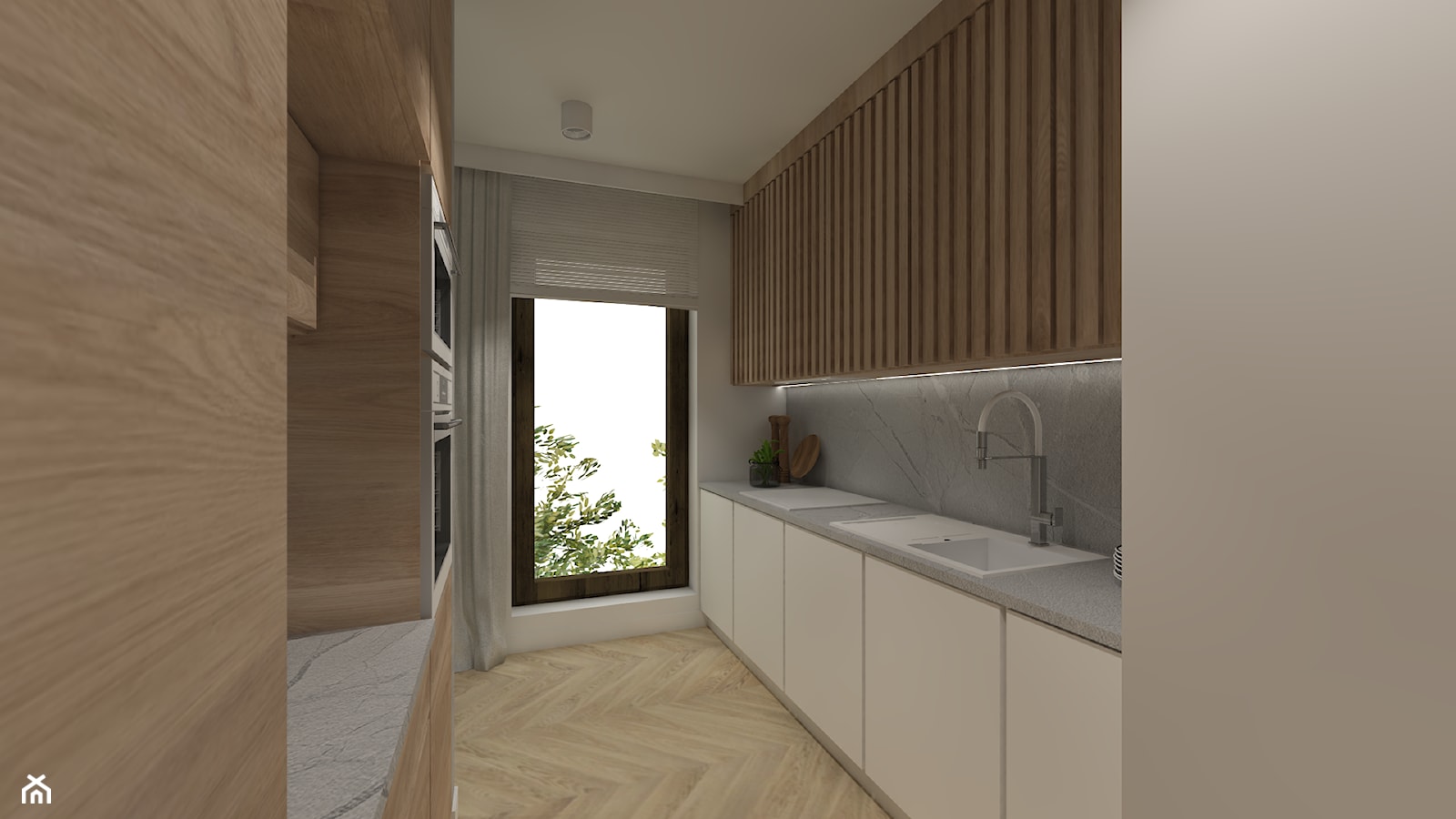 Projekt apartament Port Praski - Kuchnia, styl skandynawski - zdjęcie od Gama Design - Homebook