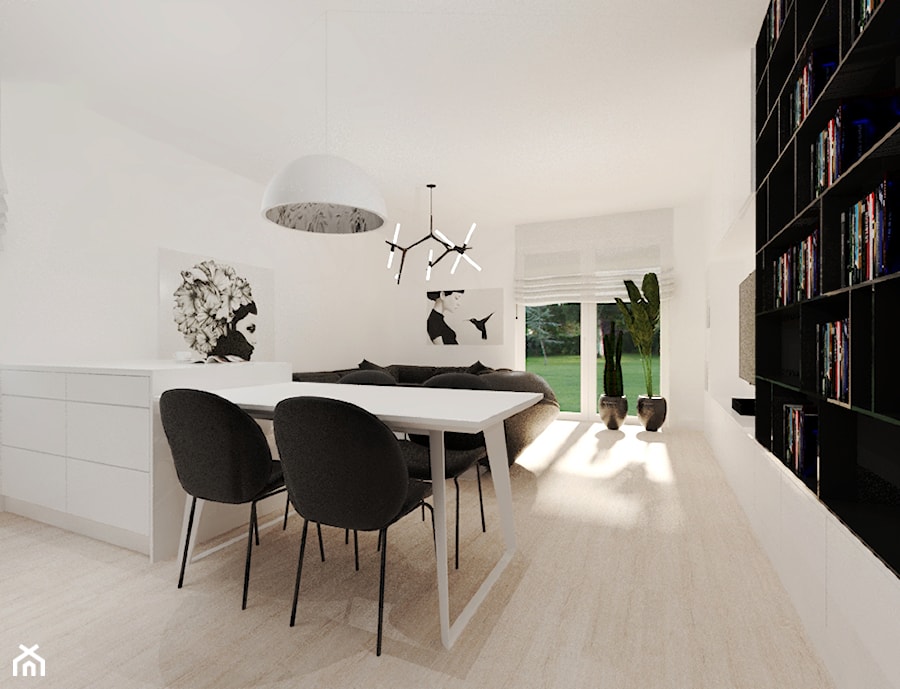 Apartament w dwóch kolorach - Jadalnia, styl nowoczesny - zdjęcie od Gama Design