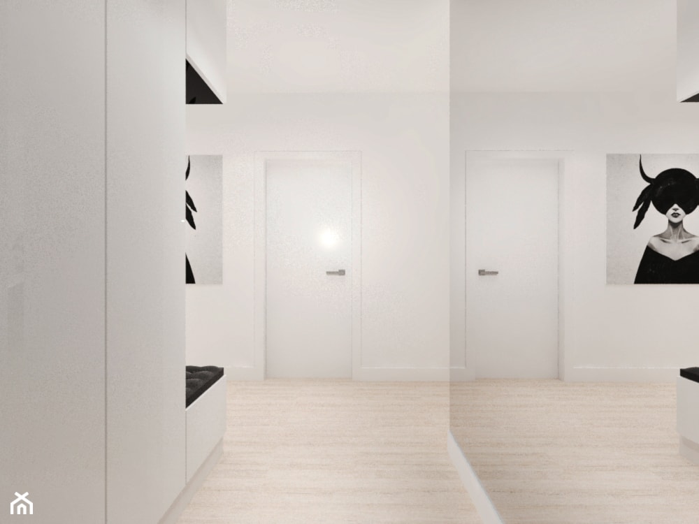 Apartament w dwóch kolorach - Hol / przedpokój, styl minimalistyczny - zdjęcie od Gama Design - Homebook