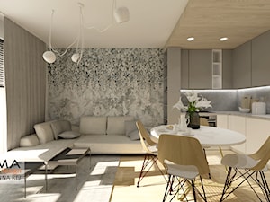 Salon z aneksem kuchennym - zdjęcie od Gama Design