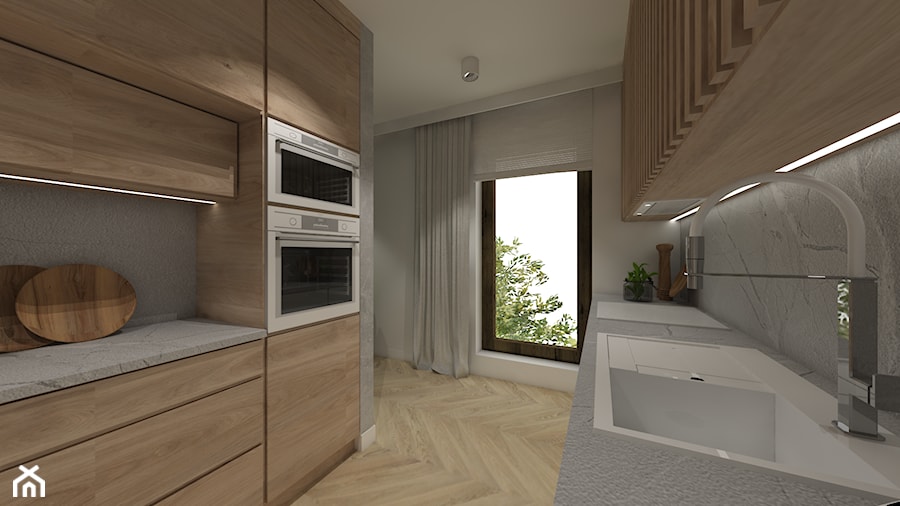 Projekt apartament Port Praski - Kuchnia, styl skandynawski - zdjęcie od Gama Design
