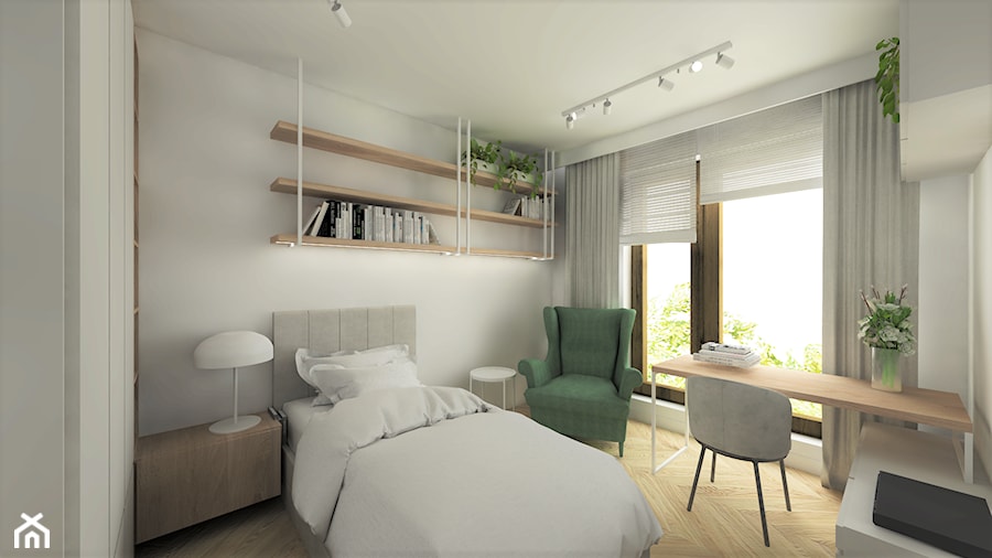 Projekt apartament Port Praski - Biuro, styl skandynawski - zdjęcie od Gama Design