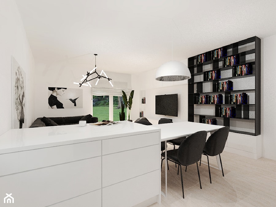 Apartament w dwóch kolorach - Jadalnia, styl nowoczesny - zdjęcie od Gama Design
