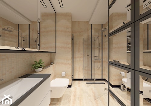 Stylizowane wnętrza - Duża bez okna łazienka, styl nowoczesny - zdjęcie od Gama Design