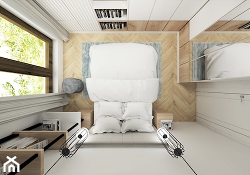 Projekt apartament Port Praski - Sypialnia, styl nowoczesny - zdjęcie od Gama Design