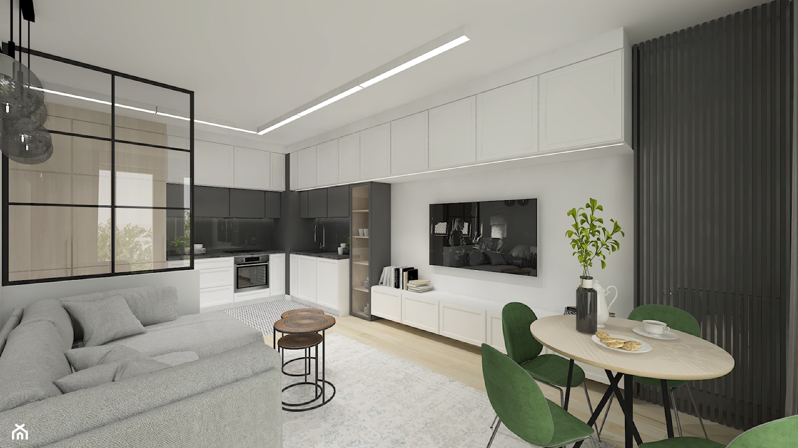 Apartament w stylu loftowym - Kuchnia, styl skandynawski - zdjęcie od Gama Design - Homebook