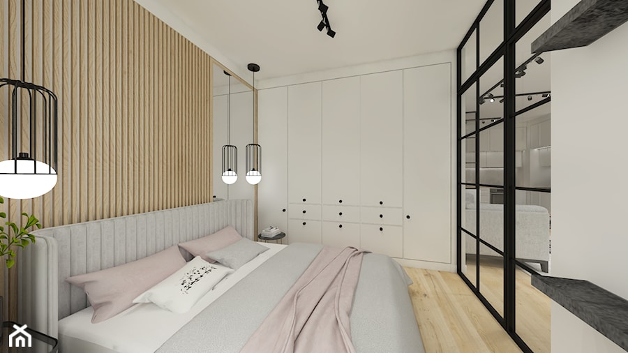 Apartament w stylu loftowym - Sypialnia, styl skandynawski - zdjęcie od Gama Design