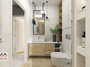 47 m2 - 2 pokoje - Łazienka, styl skandynawski - zdjęcie od Gama Design