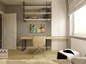 47 m2 - 2 pokoje - Średni szary pokój dziecka dla nastolatka dla chłopca dla dziewczynki - zdjęcie od Gama Design