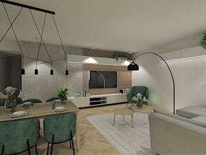 Projekt apartament Port Praski - Salon, styl nowoczesny - zdjęcie od Gama Design