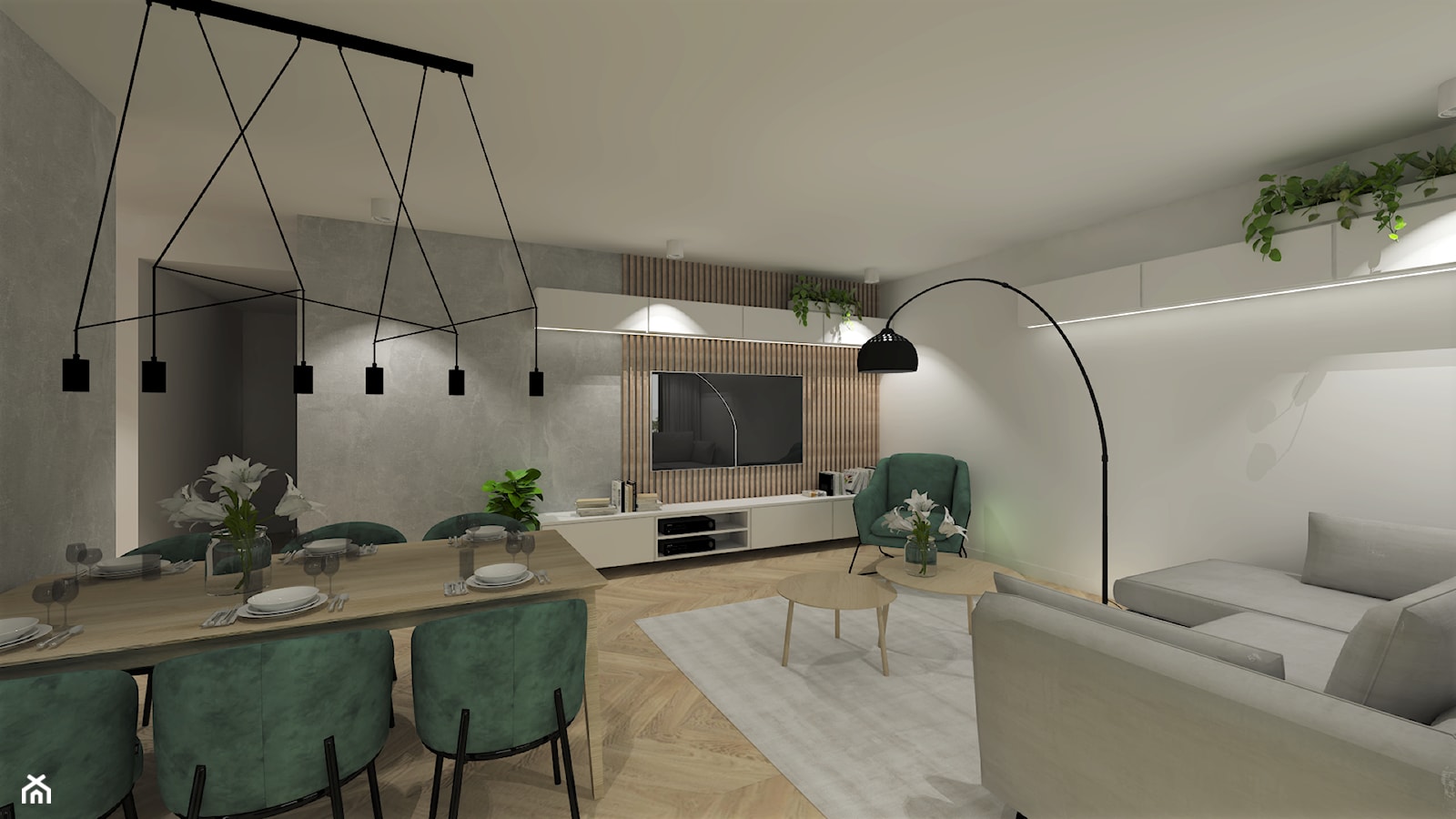 Projekt apartament Port Praski - Salon, styl nowoczesny - zdjęcie od Gama Design - Homebook