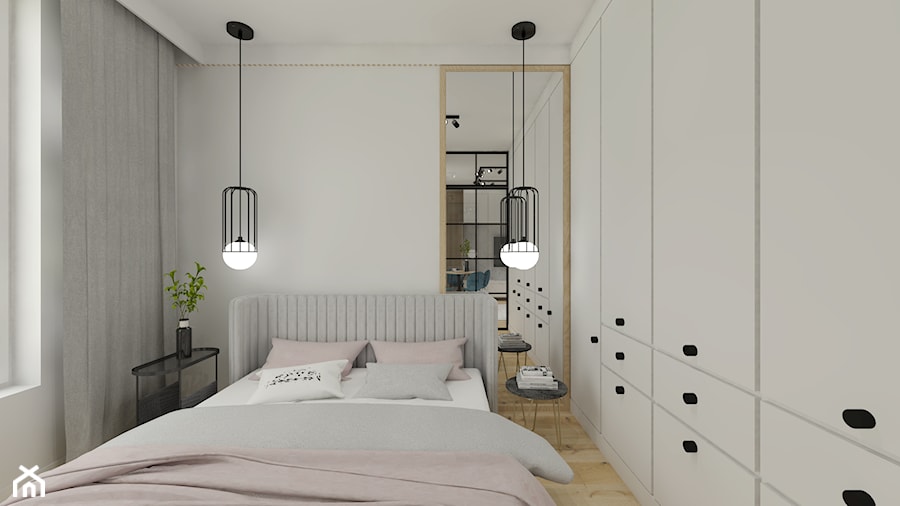 Apartament w stylu loftowym - Sypialnia, styl skandynawski - zdjęcie od Gama Design